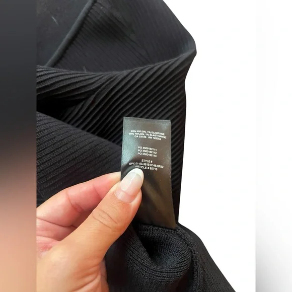 Babaton Aritzia Ribbed Black Halter Neck Top - Picture 5 of 7